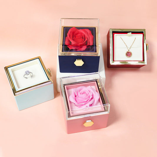 Rotating Bloom Rose Gift Box